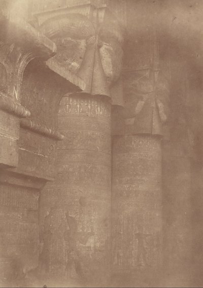 Close-up of the Pillars and Capitals of the Temple of Denderah by Théodule Devéria
